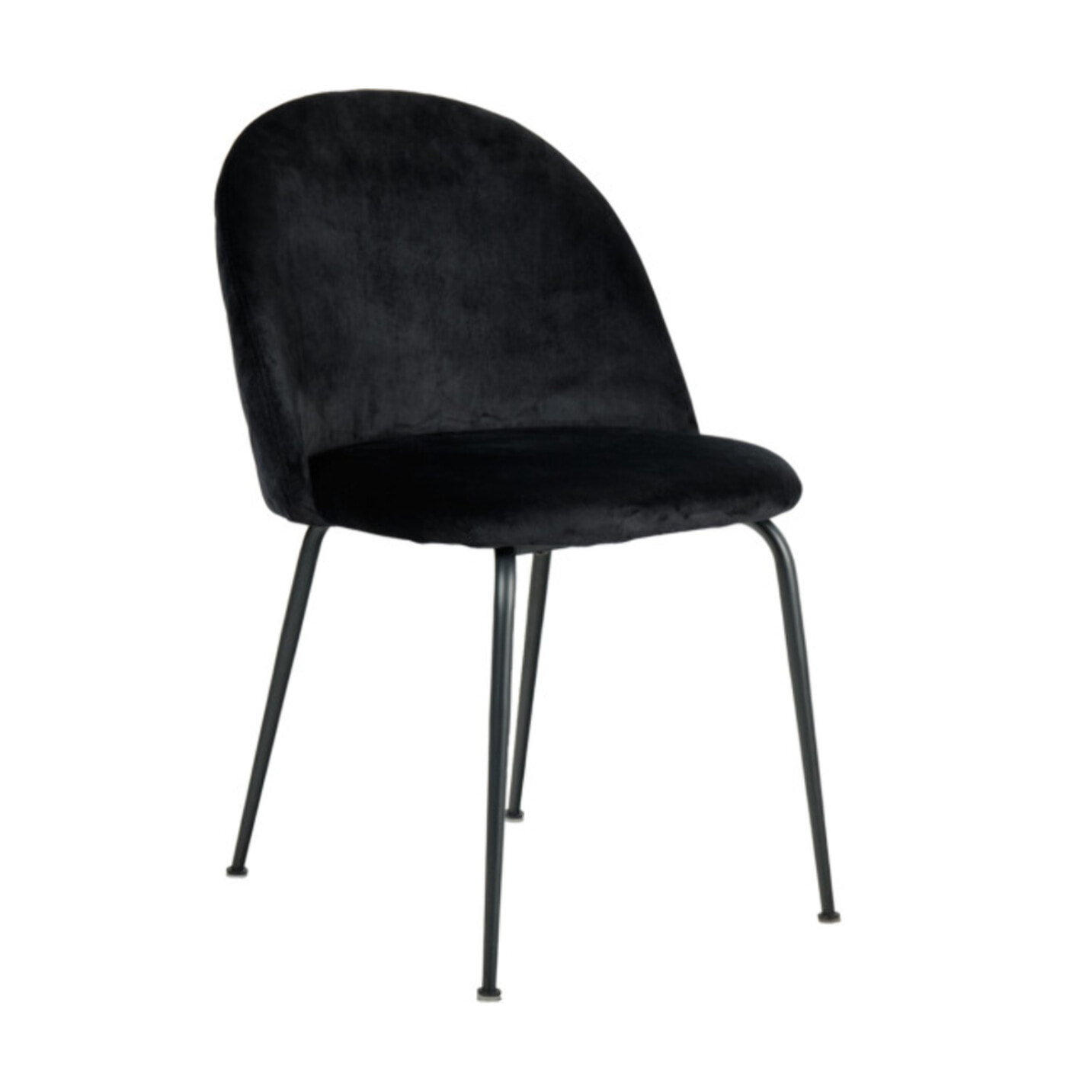 Chaise design en velours dossier capitonné - CLEA