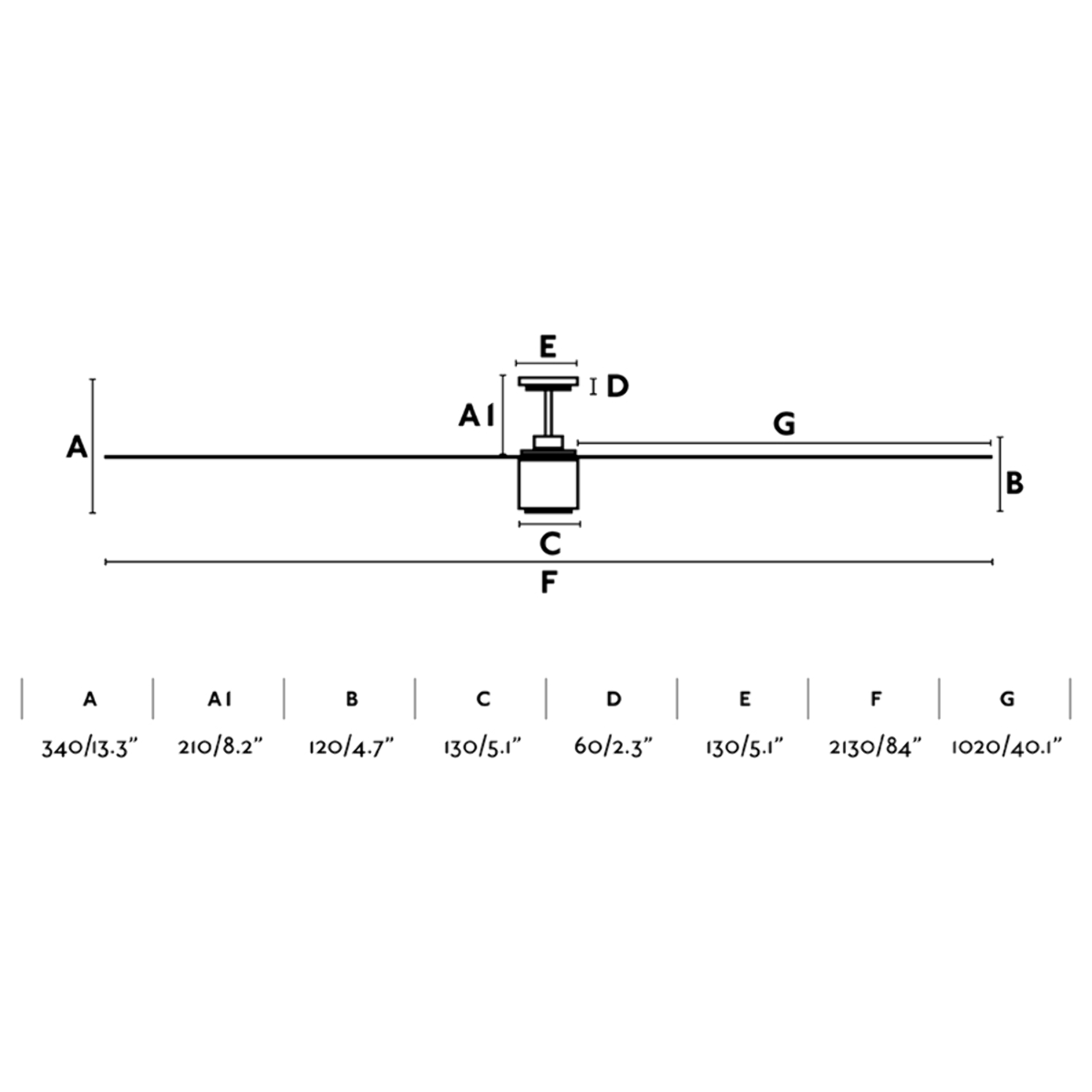 ATTOS XL LED Ventilatore de soffitto bianco DC