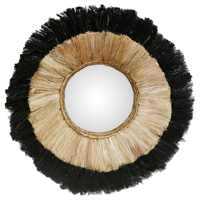 Miroir rond D70 cm en matière naturelle - Vahé
