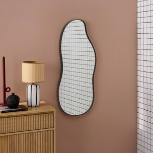 Miroir organique en métal noir HARLOW