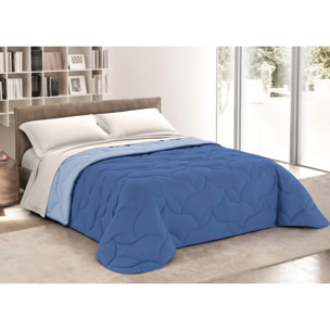 Trapunta Invernale 300gr Bicolore Hilary Blu- Azzurro