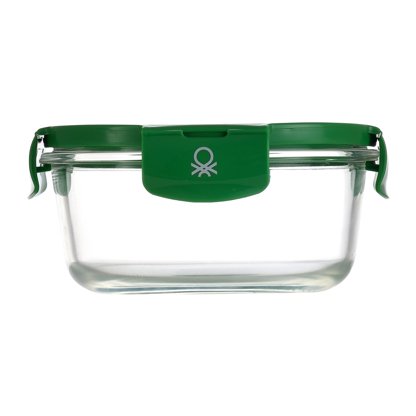 Hermético redondo 840ml borosilicato tapa verde rainbow benetton