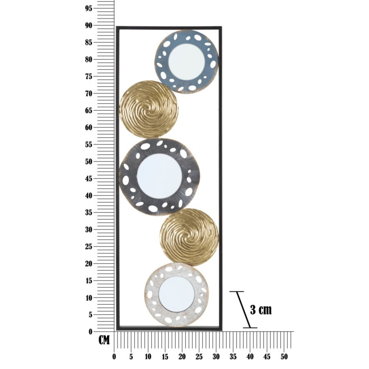 PANNELLO IN FERRO GLOTY RET.-B- CM 31X3X90