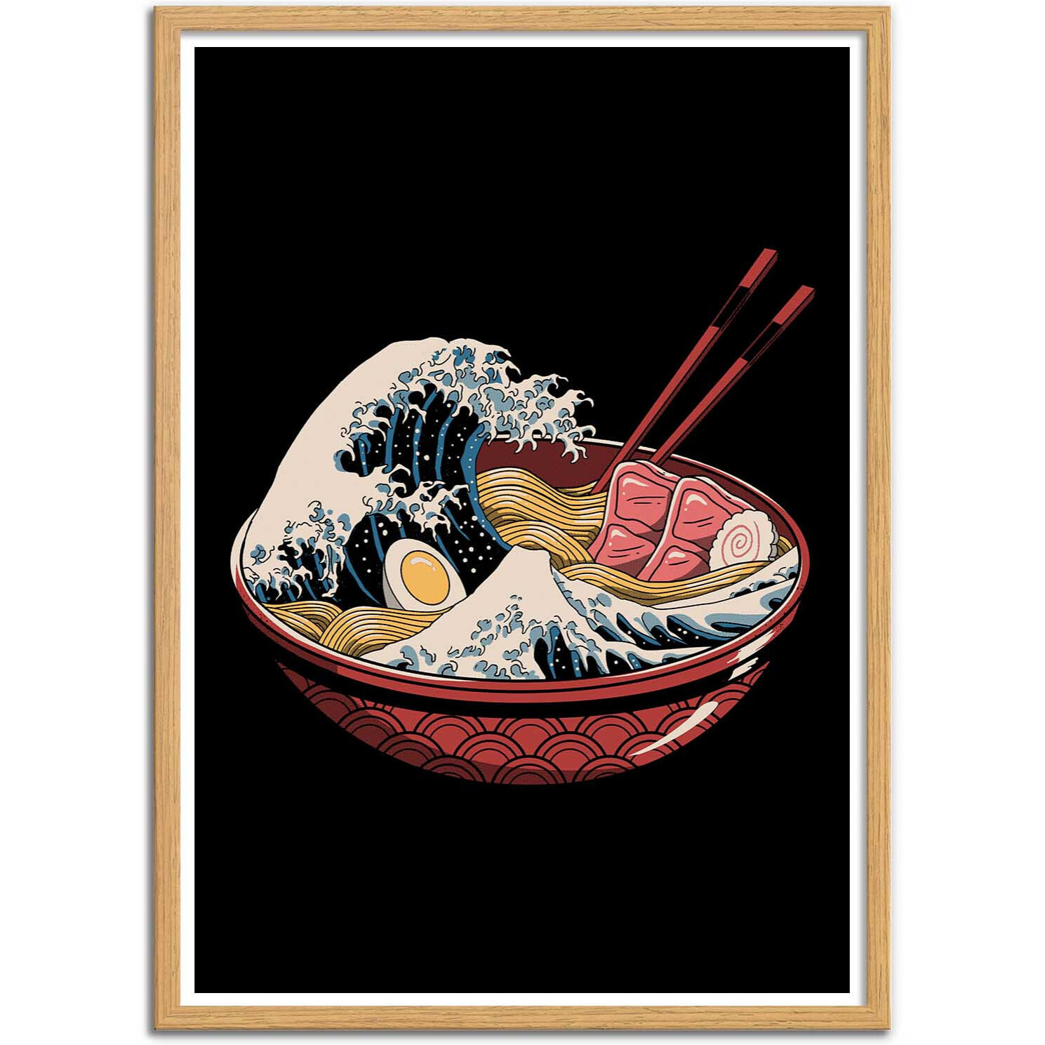 Affiche - The great ramen wave Black version - Vincent Trinidad