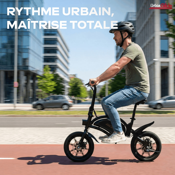 Mini e-bike adulte 14" – 1000W – Jusqu'à 18 km – Batterie 42V – Pneus gonflables