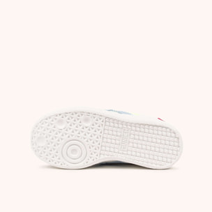 Zapatillas Infantiles con Velcro Blancas y Detalles Pastel MUNICH MINI BARRU VCO 15
