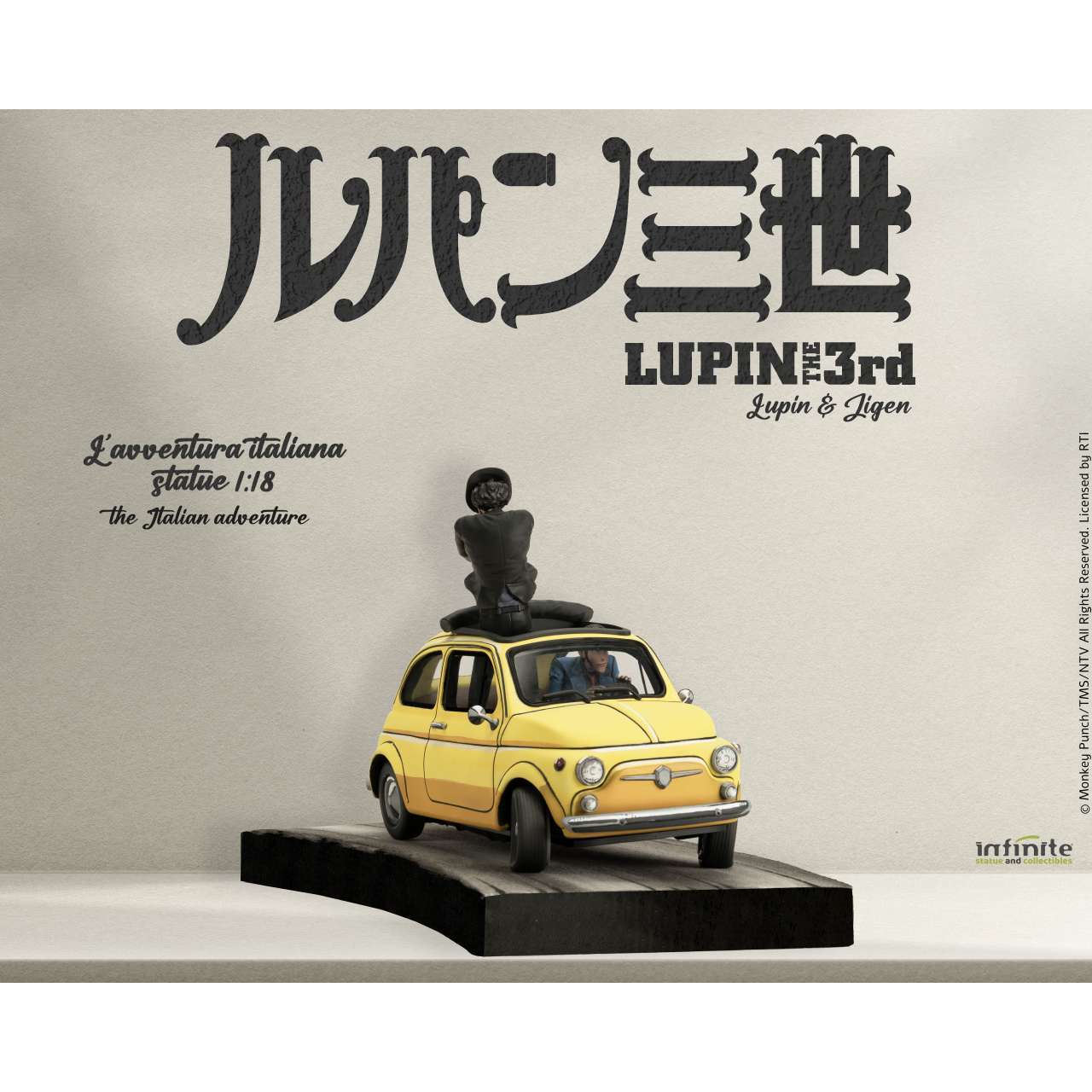 Lupin III L’avventura Italiana Statua 1/18 Lupin e Jigen 14 Cm Infinite Statue