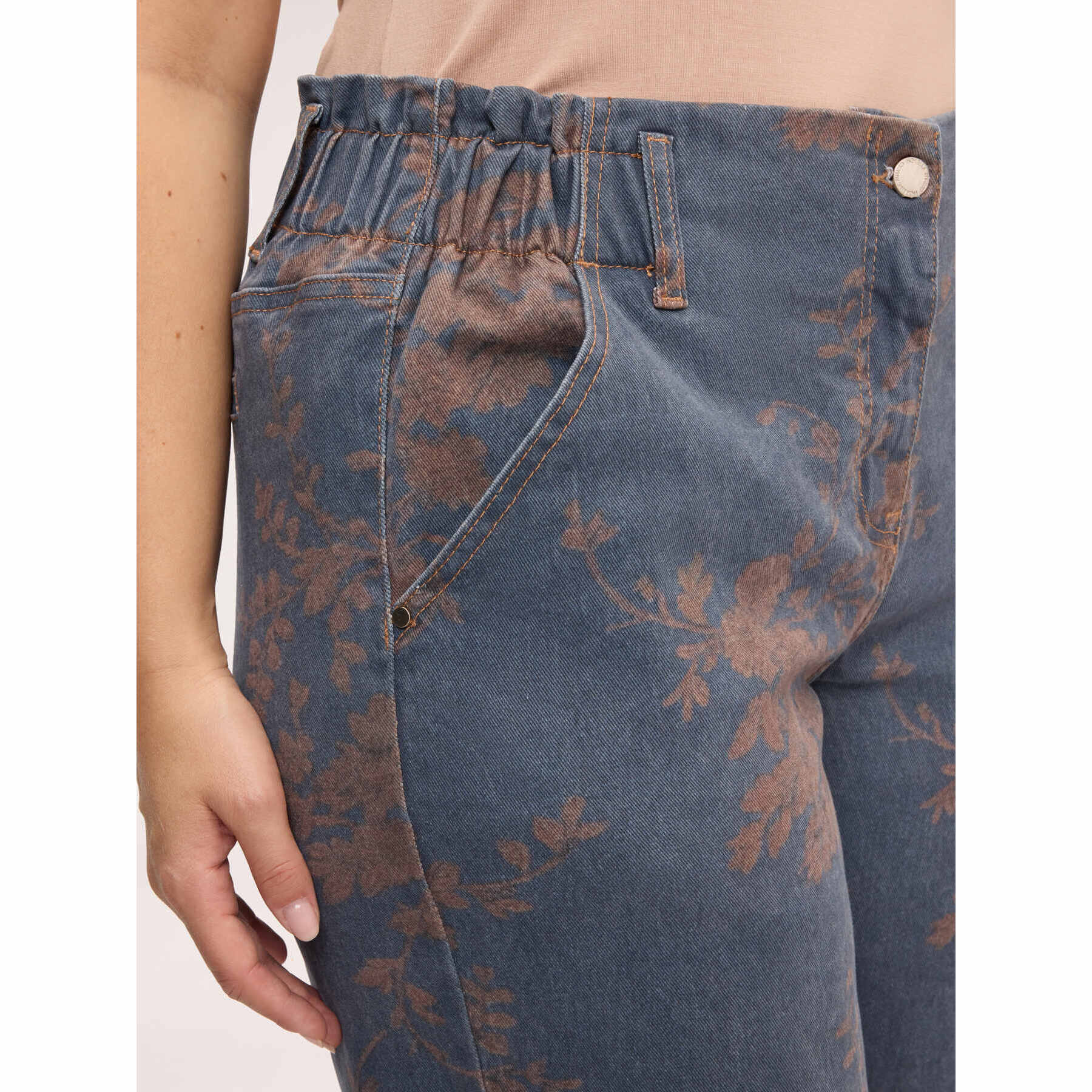 Fiorella Rubino - Jeans Balloon con estampado floral - Azul