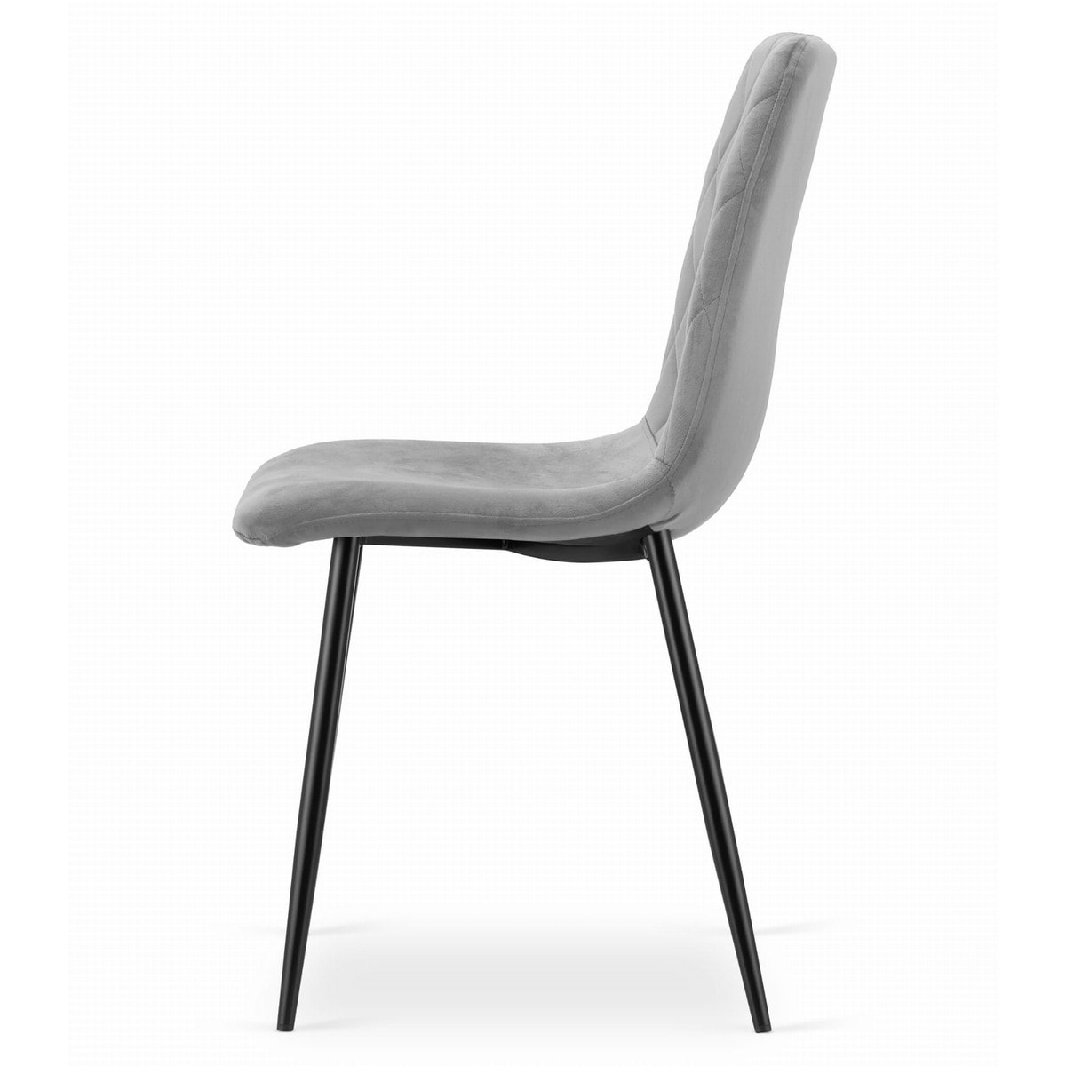 Set di 2 sedie Turin in velluto grigio chiaro