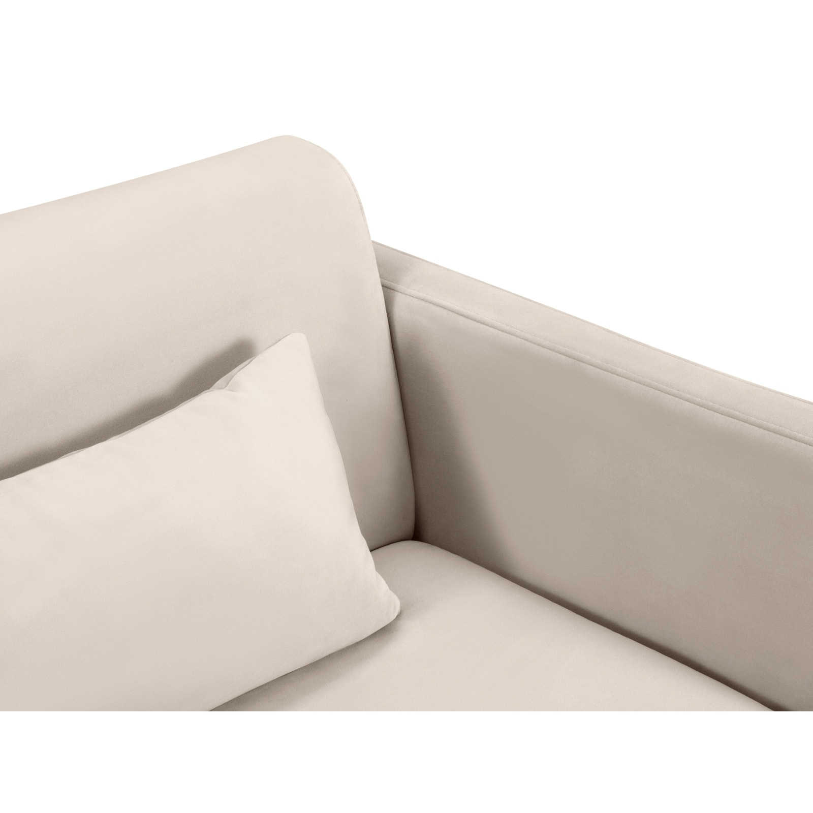 Canapé convertible "Yanis" 2 places en velours beige