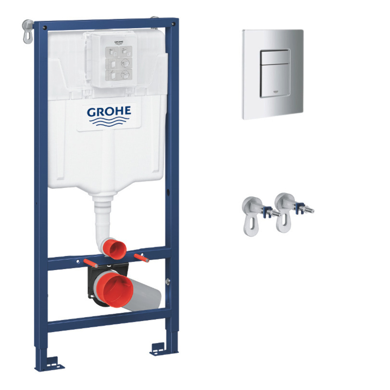 Pack Bâti-support Rapid SL + WC sans bride SAT + Abattant softclose + Plaque Chrome + Brosse de toilette OFFERTE