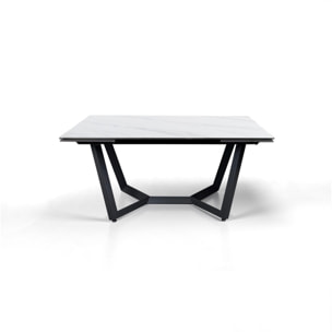Tomasucci Table extensible LEO EVO en MARBRE BLANC / GRIS