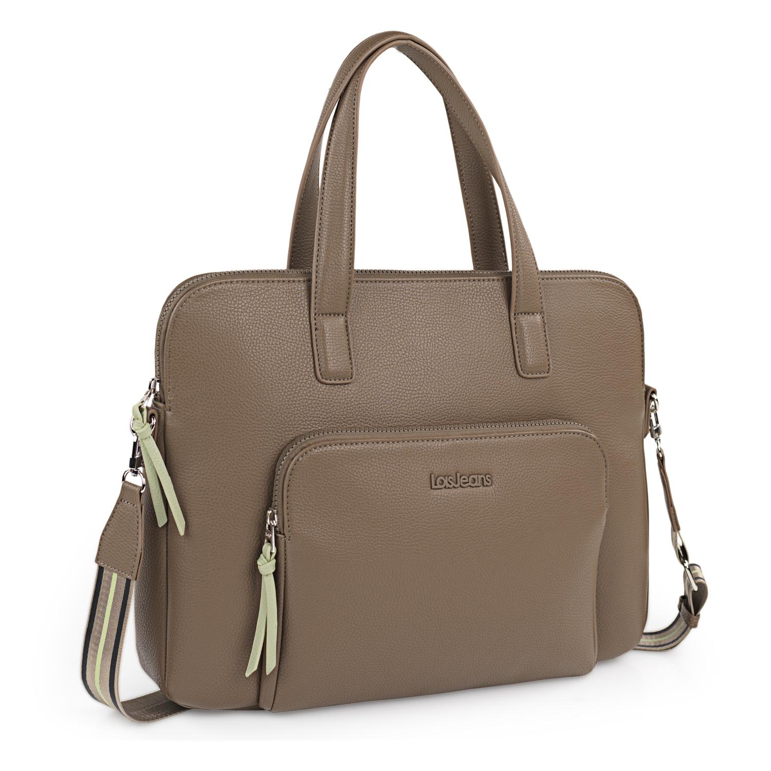 Bolso Maletin Portaordenador Mujer Lois Crandell Taupe