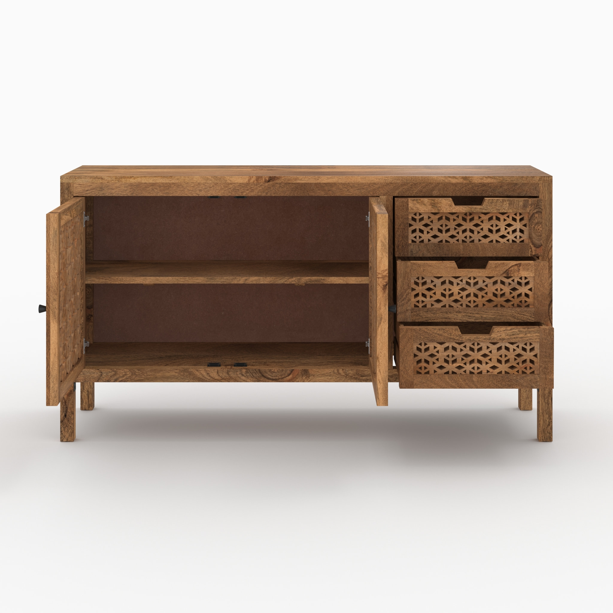 Buffet ajouré en bois de manguier - Jaya