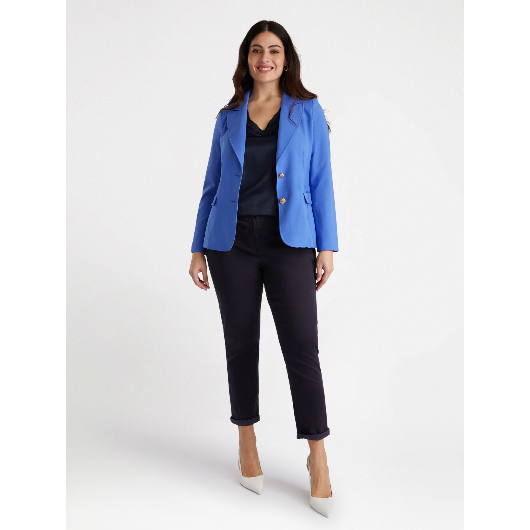 Fiorella Rubino - Blazer con botones joya - Light - blue