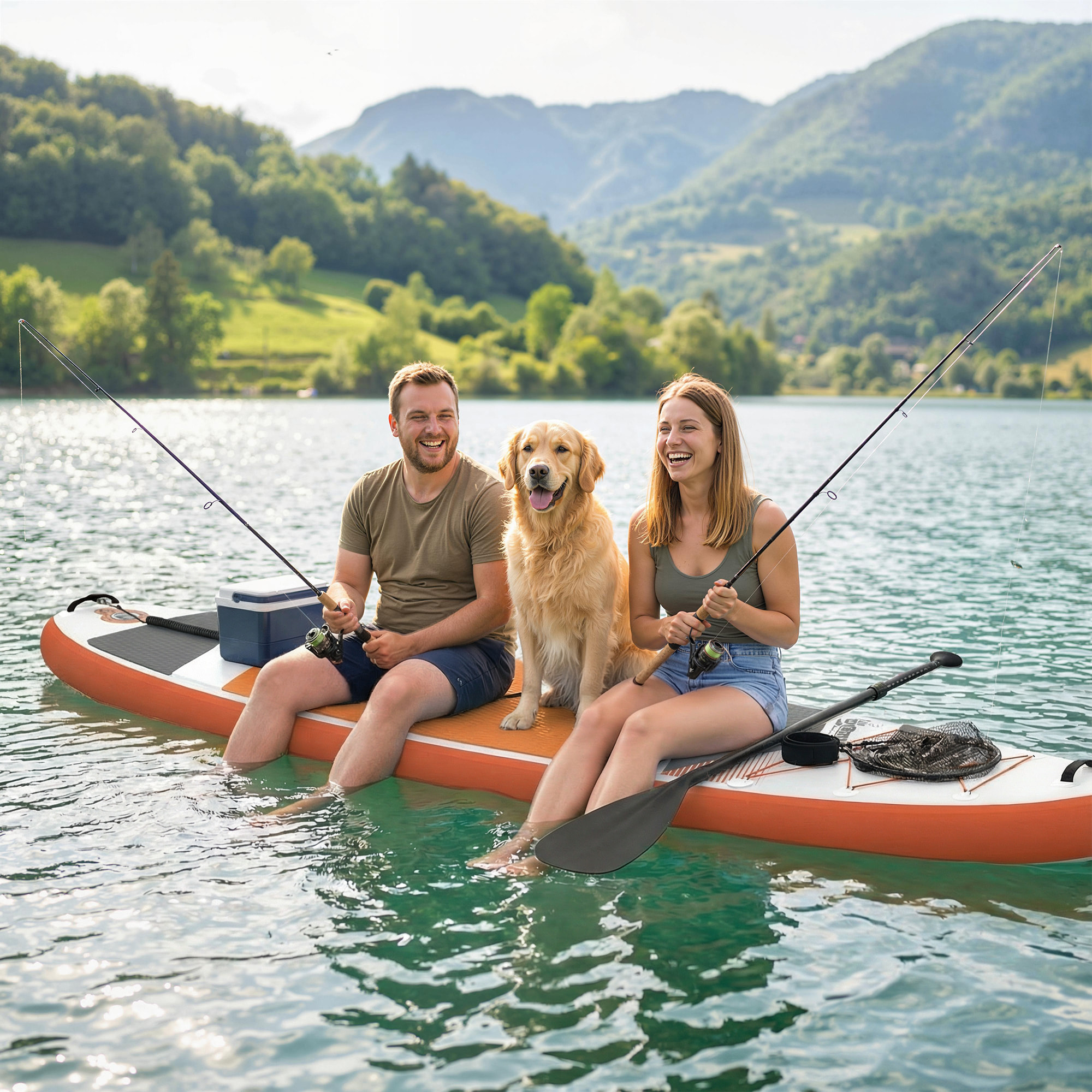 Stand up paddle gonflable 10'6 - 160 Kg - pagaie réglable pompe et sac transport