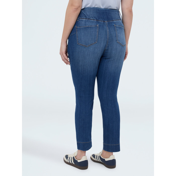 Fiorella Rubino - Jeggings de denim con botones decorativos - Azul