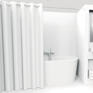 Rideau de douche gris eva