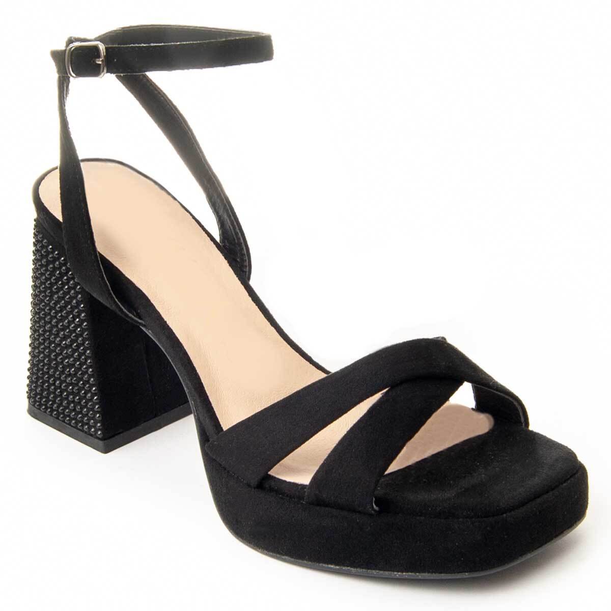 Sandalias De Tacón - Negro - Altura: 10 cm