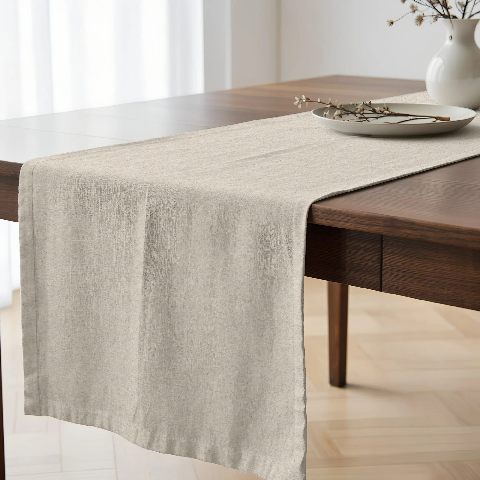 Chemin de table 100% coton Uni Lin 101 50x150 cm