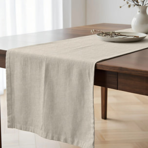 Chemin de table 100% coton Uni Lin 101 50x150 cm