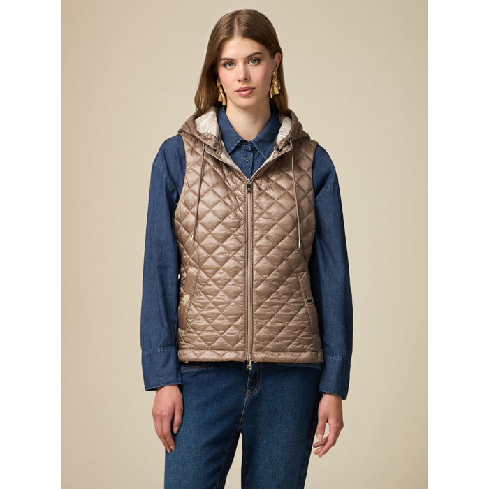 Oltre - Lightweight sleeveless down jacket - Marrón