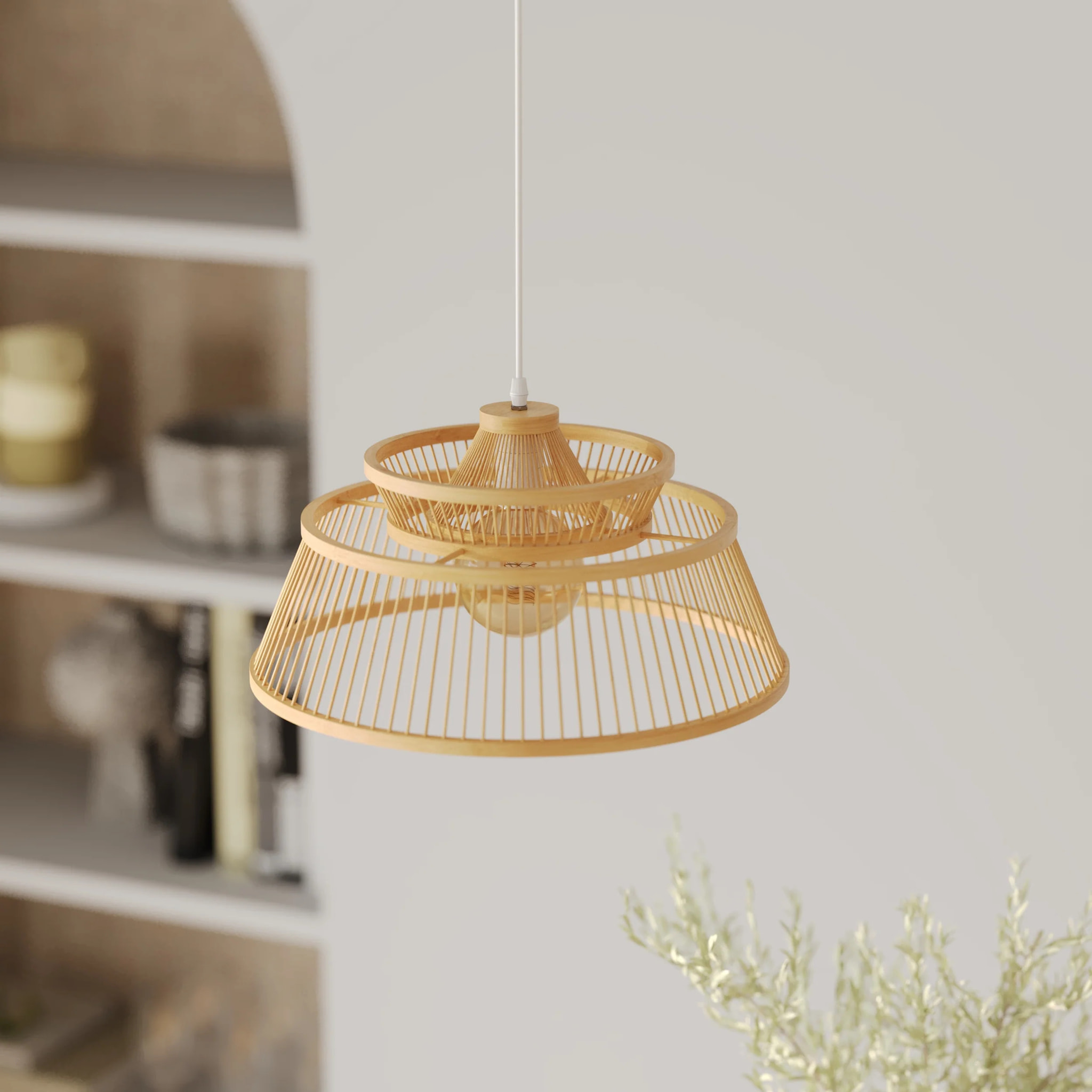 Suspension en bambou naturel D36 cm - Tahaa