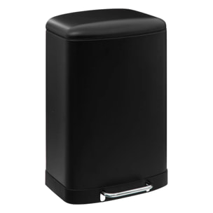 Poubelle à pédale "Ariane" métal 50L noir