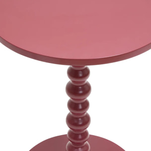Table d'appoint Alix ronde D.38cm rouge