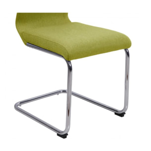 Chaise en tissu avec pied métal chromé luge - GINI
