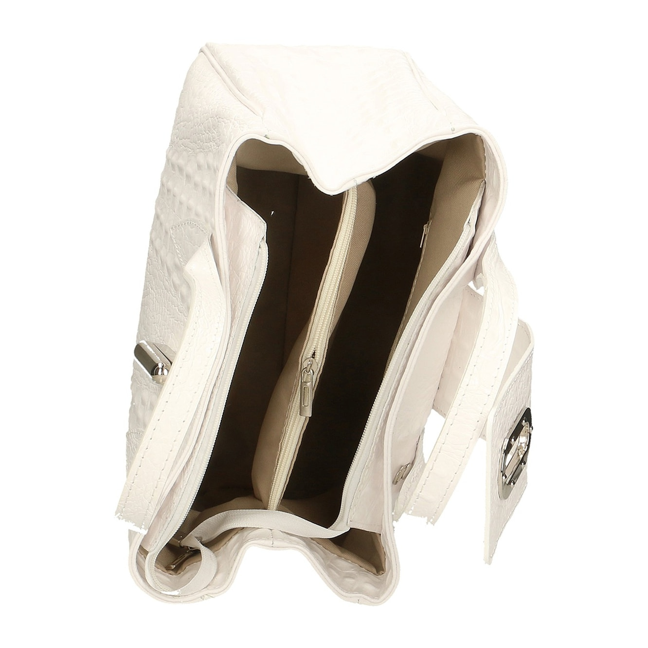 Borsa a mano da donna - Modello Ascoli - Pelle stampata cocco - 35.0 x 25.0 x 15.0 cm