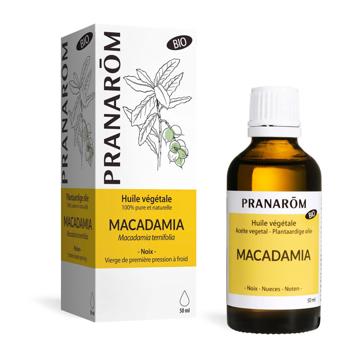 Pranarom - Huile Végétale de Macadamia - Bio - 50 ml