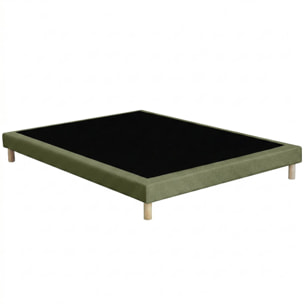 Ensemble matelas mousse haute résilience CALLISTO, H29 cm, accueil mémoire de forme, sommier vert