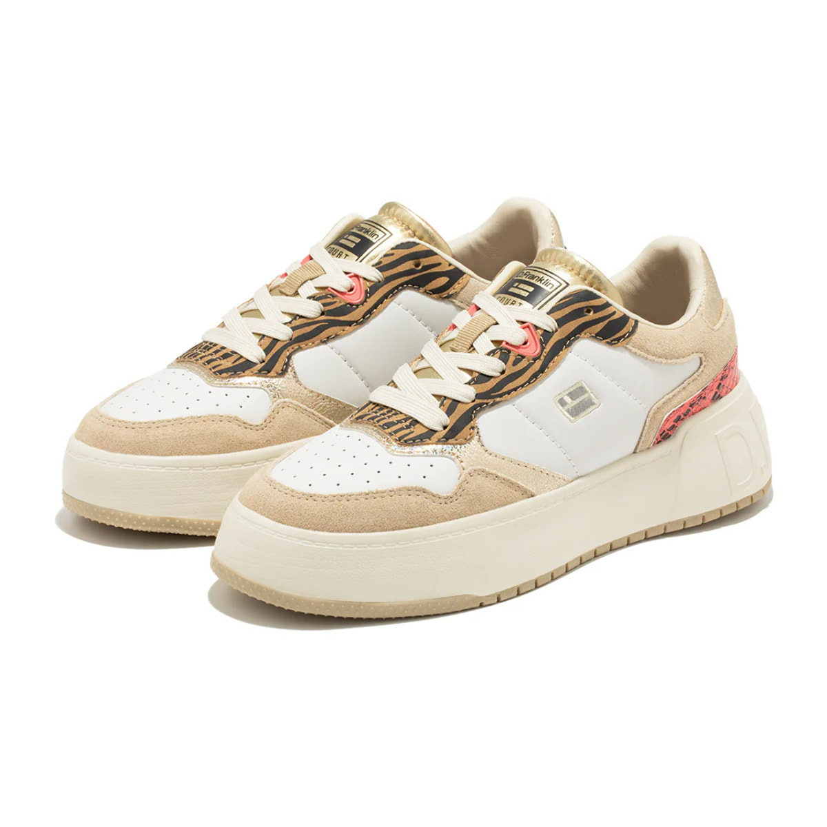 Zapatillas Deportivas Mujer Court Stich Beige / Multi
