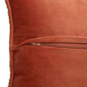 Coussin bouclette Saona terracotta 45x45cm