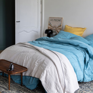 Housse de couette en percale de coton lavé, IMPRESSION GRAPHIQUE