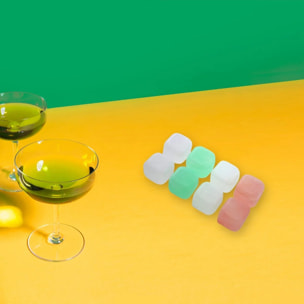 Lot de 8 glaçons réemployables en plastique Multicolore Fackelmann