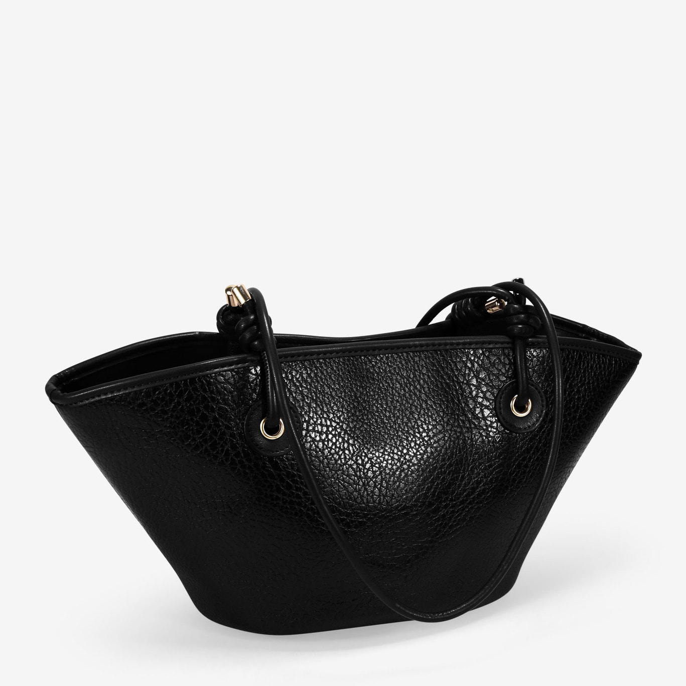 Bolso de hombro negro con doble asa