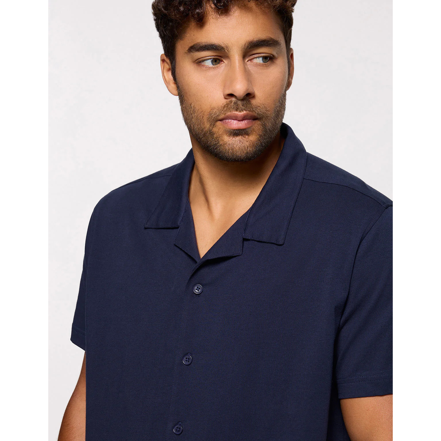 Camisa Manga Corta Azul Marino - Atimo