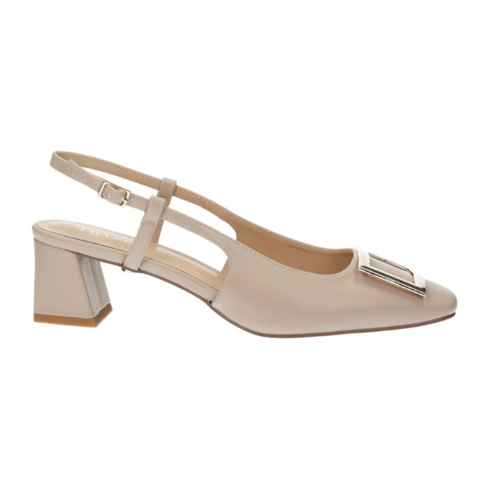 Décolleté sling back Donna Tata Italia Beige