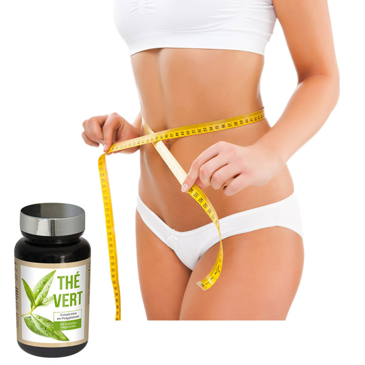 NUTRI EXPERT - Thé Vert - Aide au contrôle du poids - Brûle les graisses - Riche en caféine et antioxydants - Favorise le drainage - 100% extraits d?origine naturelle - Végan - Lot de 2 produits