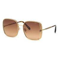 Chopard - lunettes de soleil - doré - Couleur des verres : marron - indice solaire : cat. 3