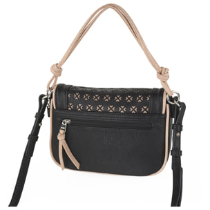 Bolso Bandolera Mujer Sint/Pu Skpat Crosses Negro-Taupe