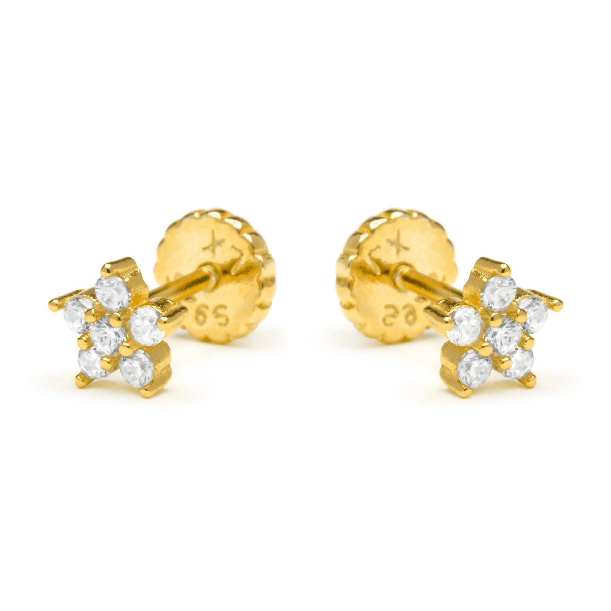 Pendientes Anba acabado oro amarillo 18k
