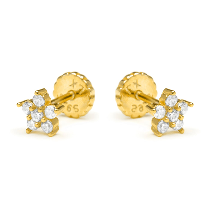 Pendientes Anba acabado oro amarillo 18k