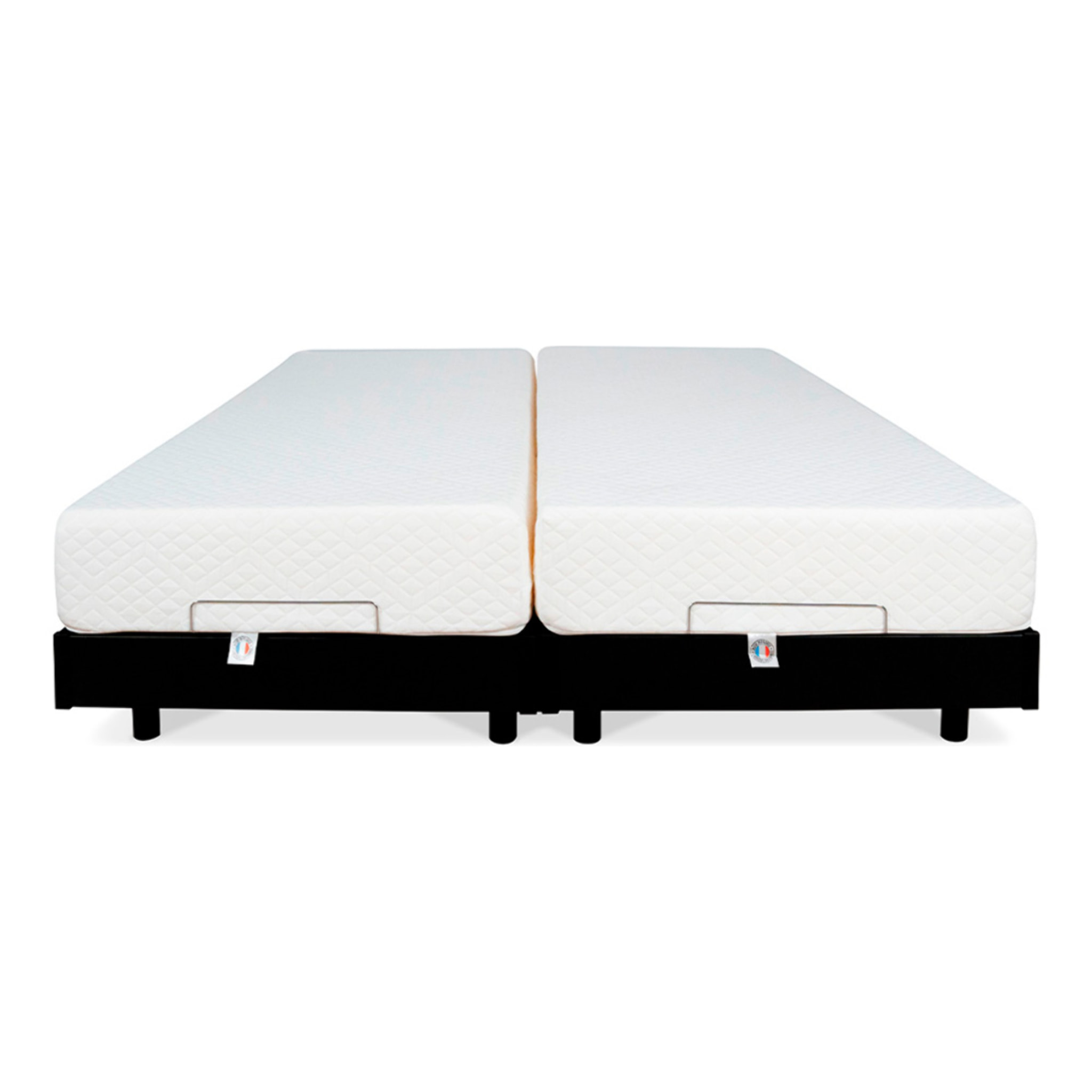 Ensemble Duo Flex 2 places | Sommiers électriques + Matelas Mémoire de forme