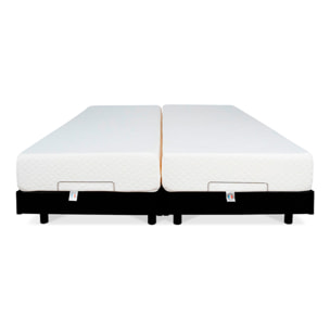 Ensemble Duo Flex 2 places | Sommiers électriques + Matelas Mémoire de forme