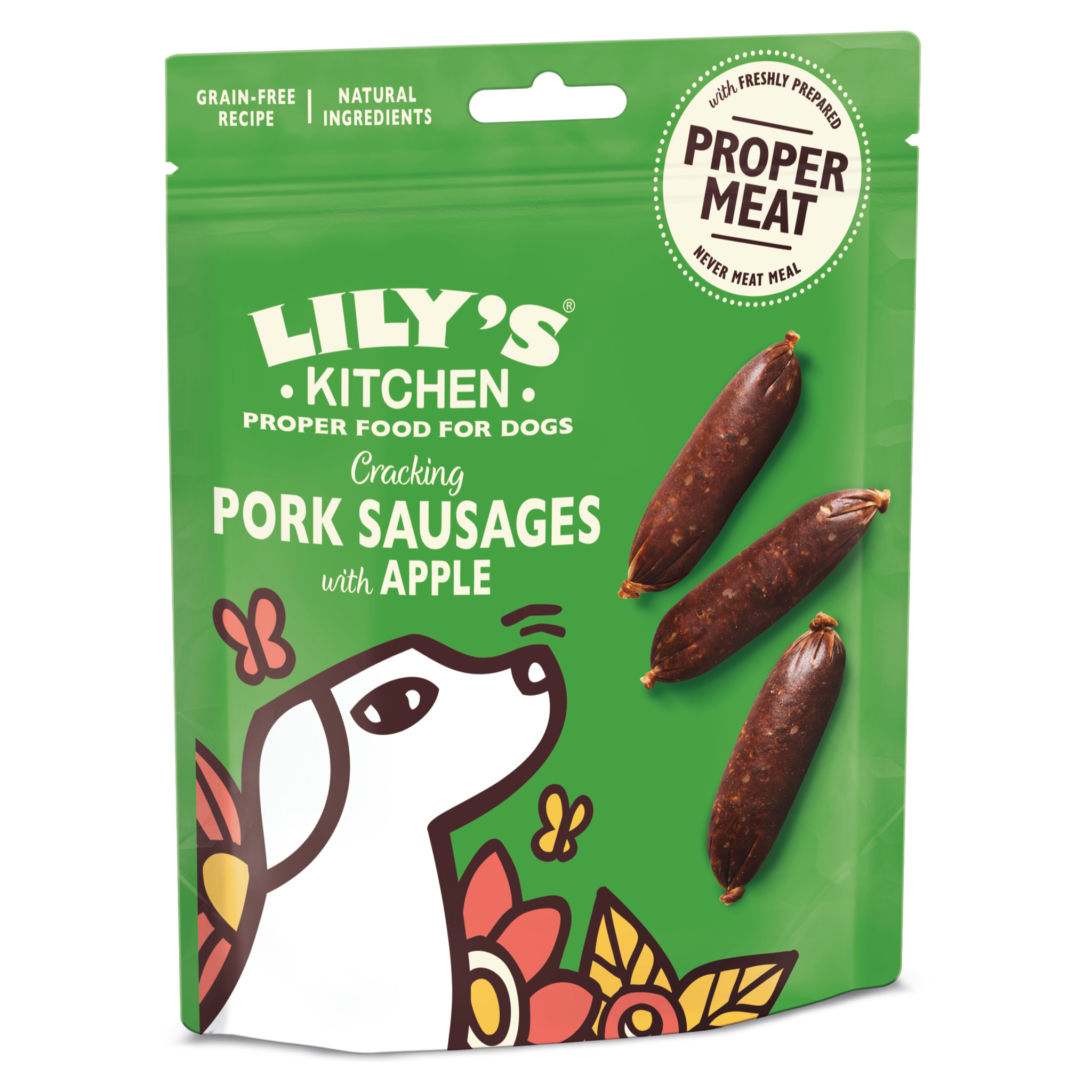 Lily's Kitchen Chien Saucisses au porc et à la pomme 70 g - Lot de 8