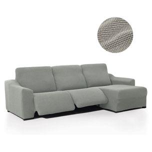 Funda para Chaise Longue derecha (visto de frente ) brazo largo SÚPER ELÁSTICA con RELAX modelo HELENA