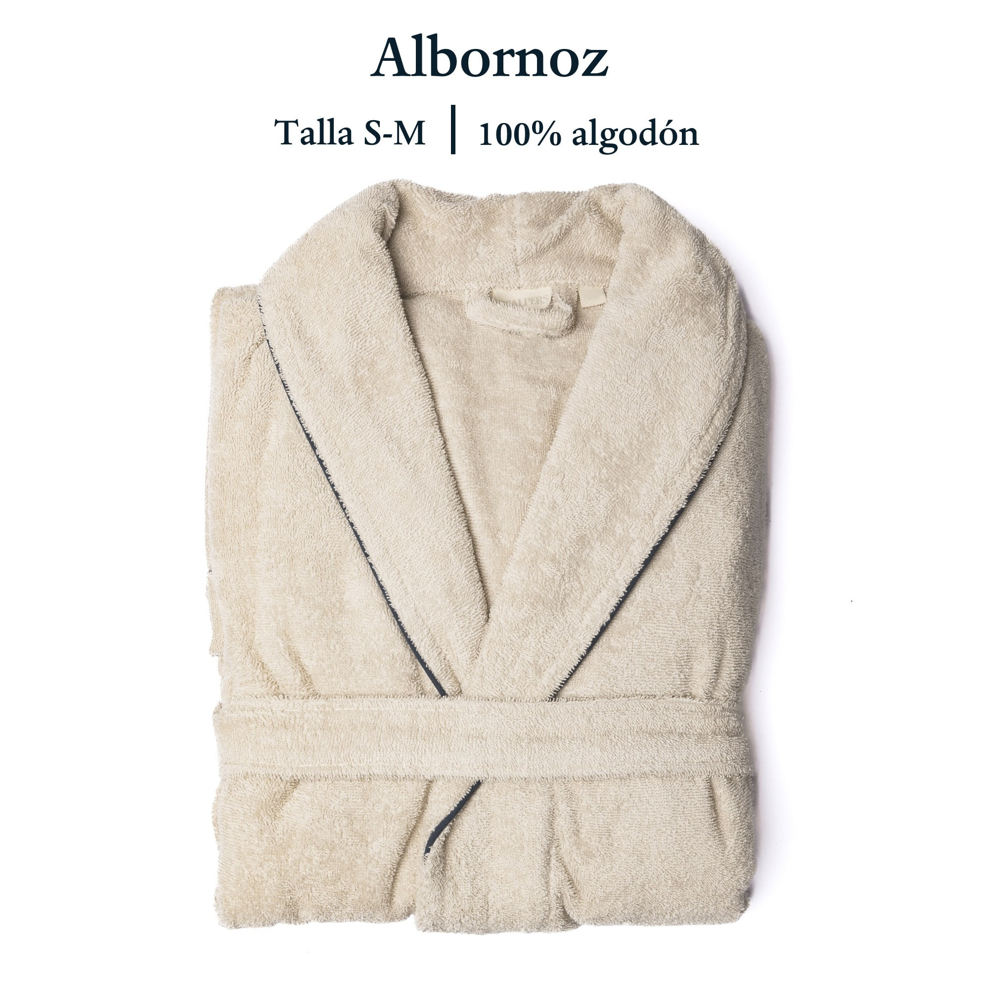 Scalpers Albornoz liso con ribete y detalle bordado beige